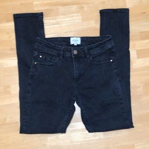 Sezane Black Denim High Rise Skinny Jeans